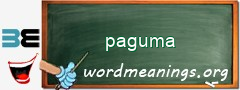 WordMeaning blackboard for paguma